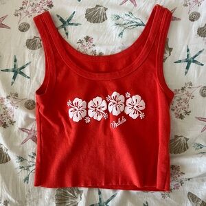 Vibrant red tank top